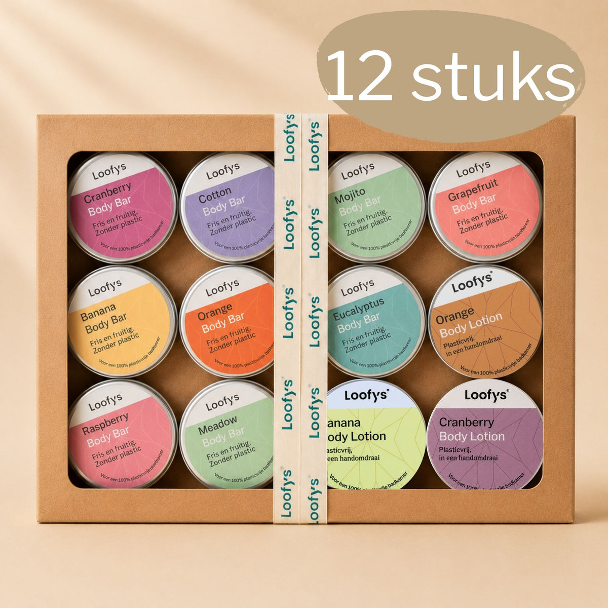 Loofys® Mini Cadeaubox 12 — plasticvrije verzorging in mini-formaat