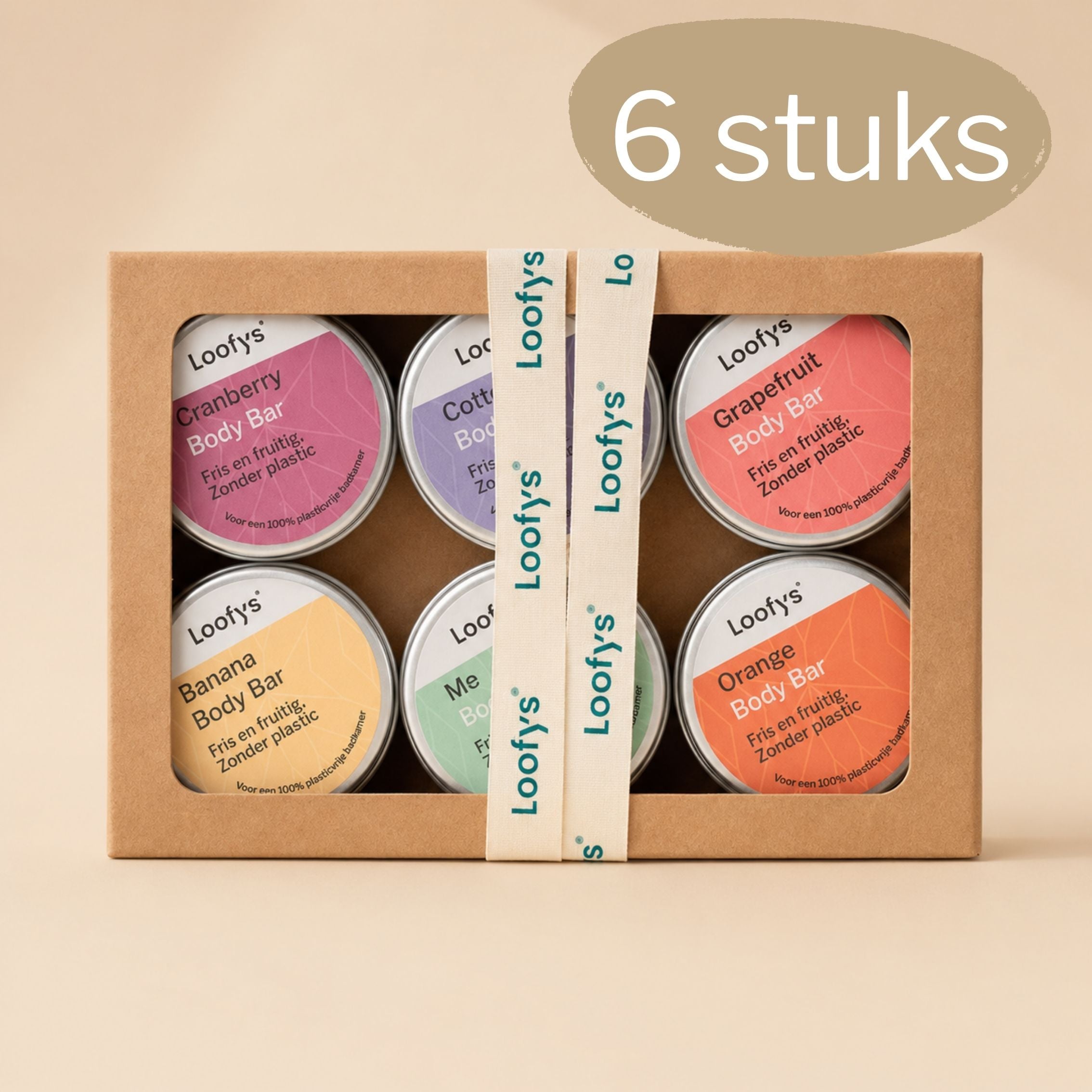 Loofys® Mini Verzorgingsset Cadeaubox met zes plasticvrije mini's