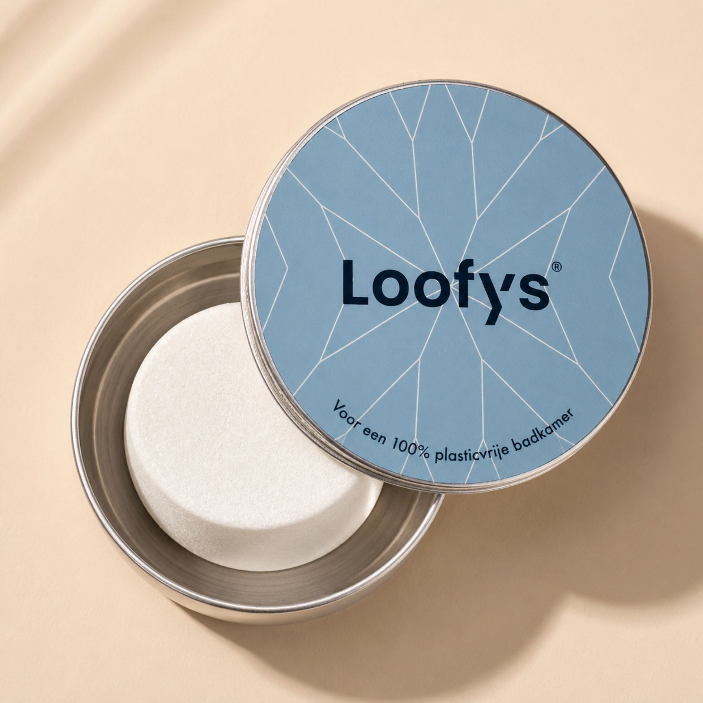 Loofys® rond reisblikje, plasticvrij bewaarblik voor je shampoo bar