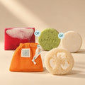 Loofys® Verrassingsset – bar, katoenen zeepzakje en loofah