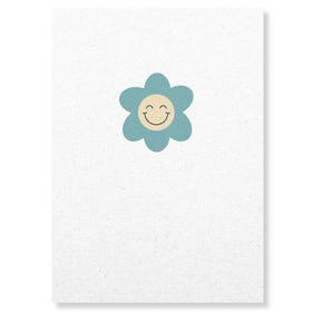 Smiley Bloem wenskaart
