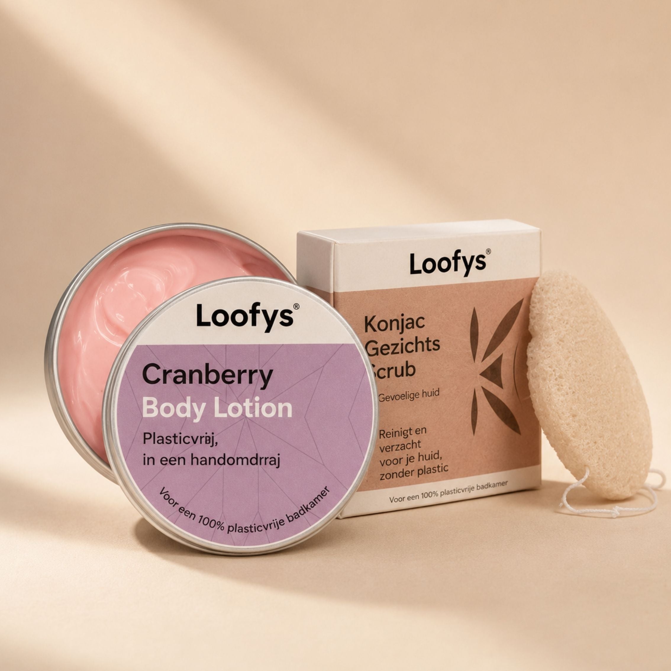 Loofys® Verwen & Relax Cadeauset met body lotion en konjac spons