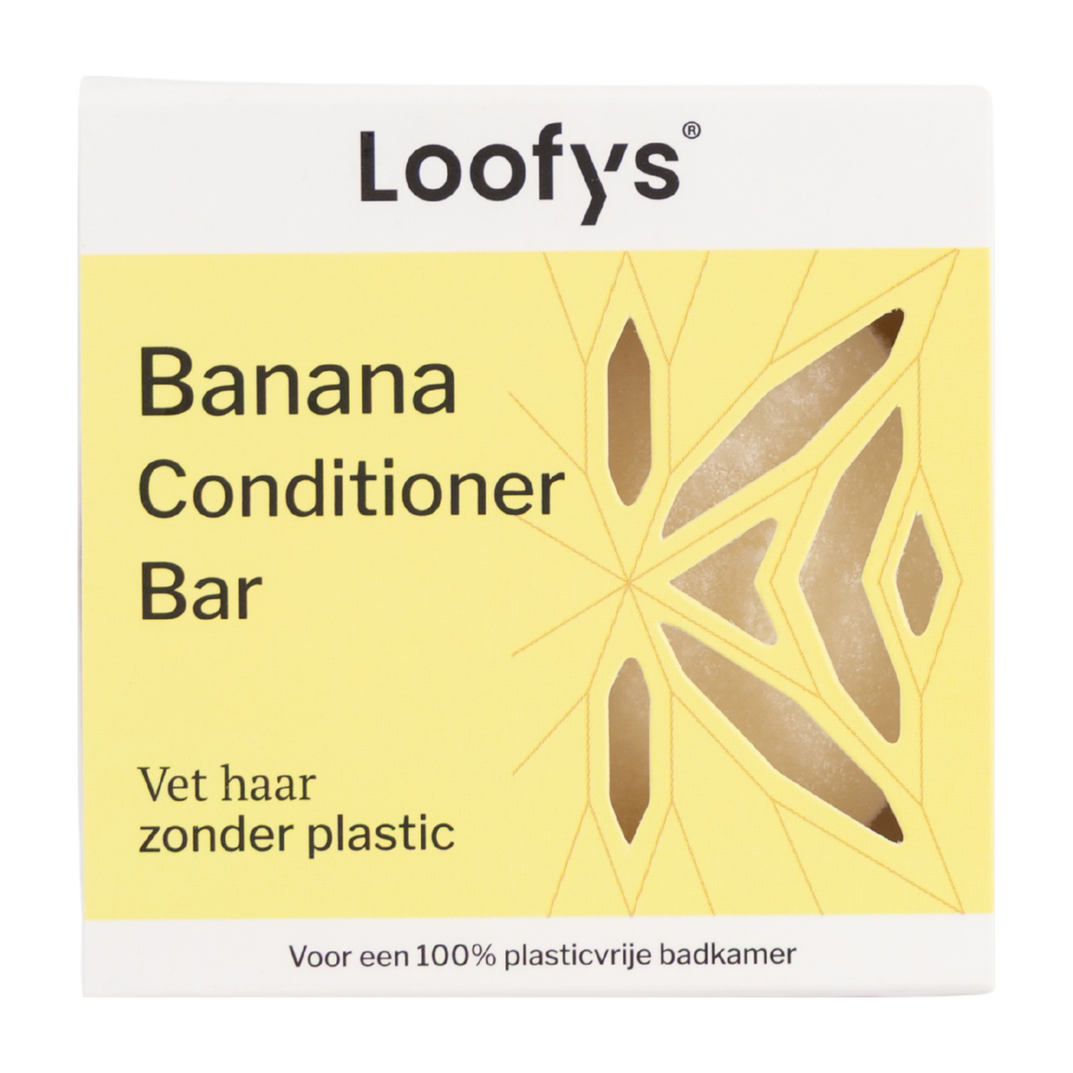 Loofys® Conditioner Bar Banana – voorkant van de verpakking