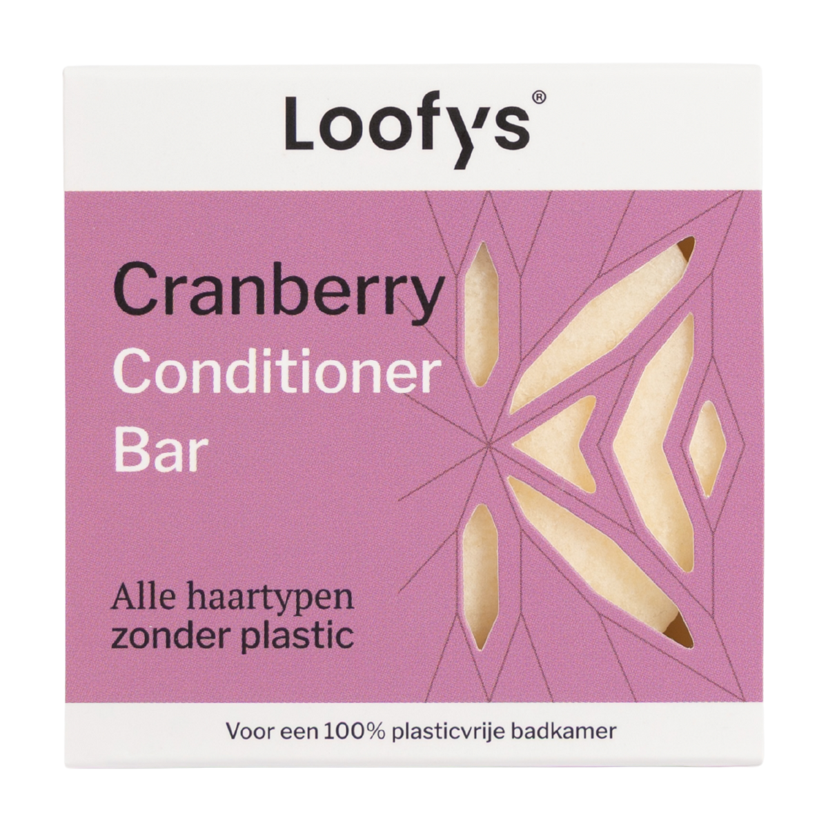 Loofys® Conditioner Bar Cranberry – voorkant van de verpakking