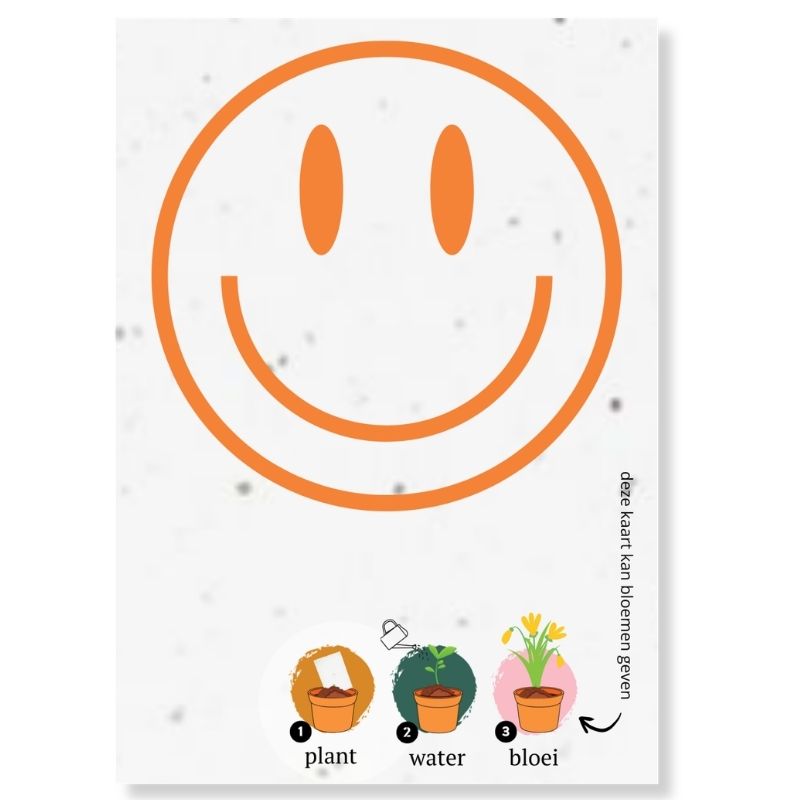 Loofys® groeikaart Smiley, vrolijke kaart van zaadpapier