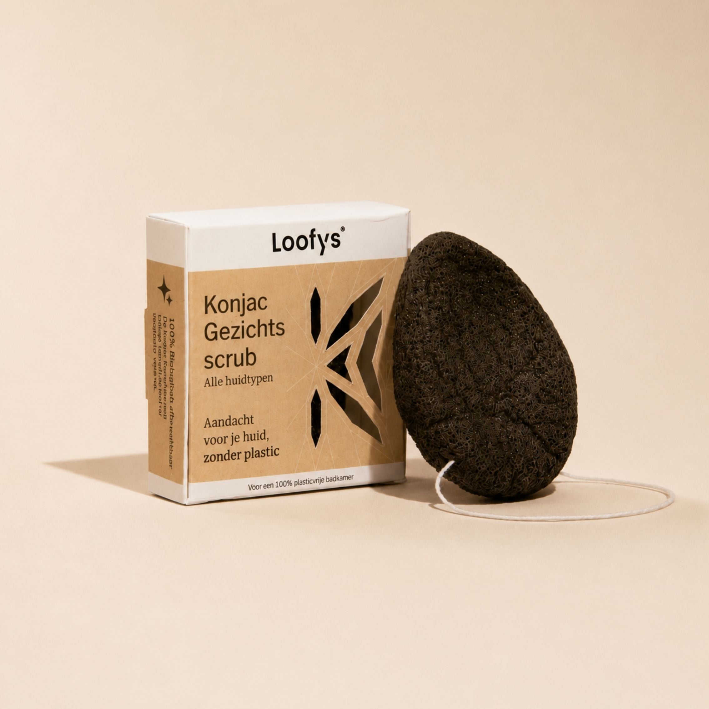 Loofys® konjac spons, natuurlijke gezichtsspons voor zachte reiniging