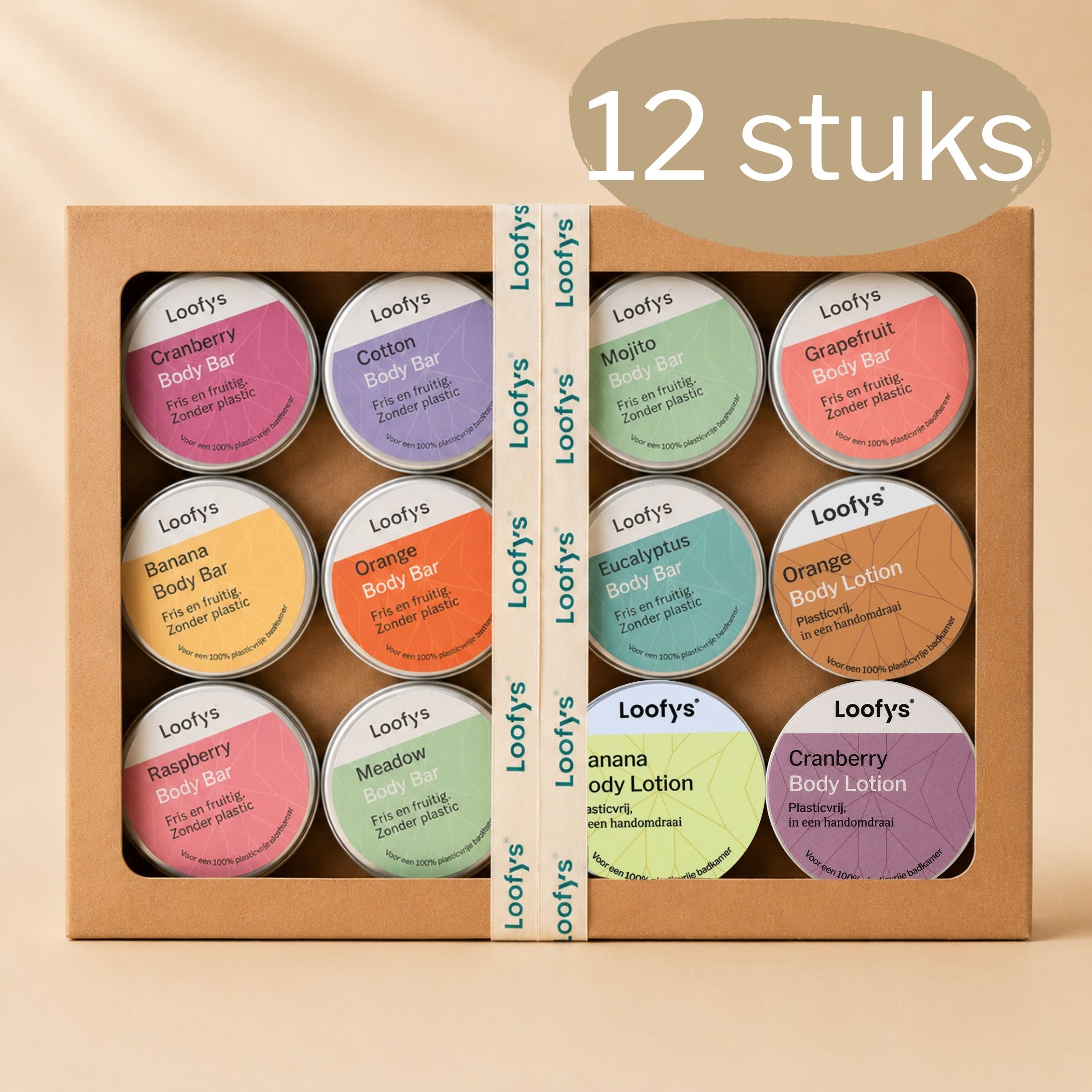 Loofys® Mini Cadeaubox 12 — plasticvrije verzorging in mini-formaat