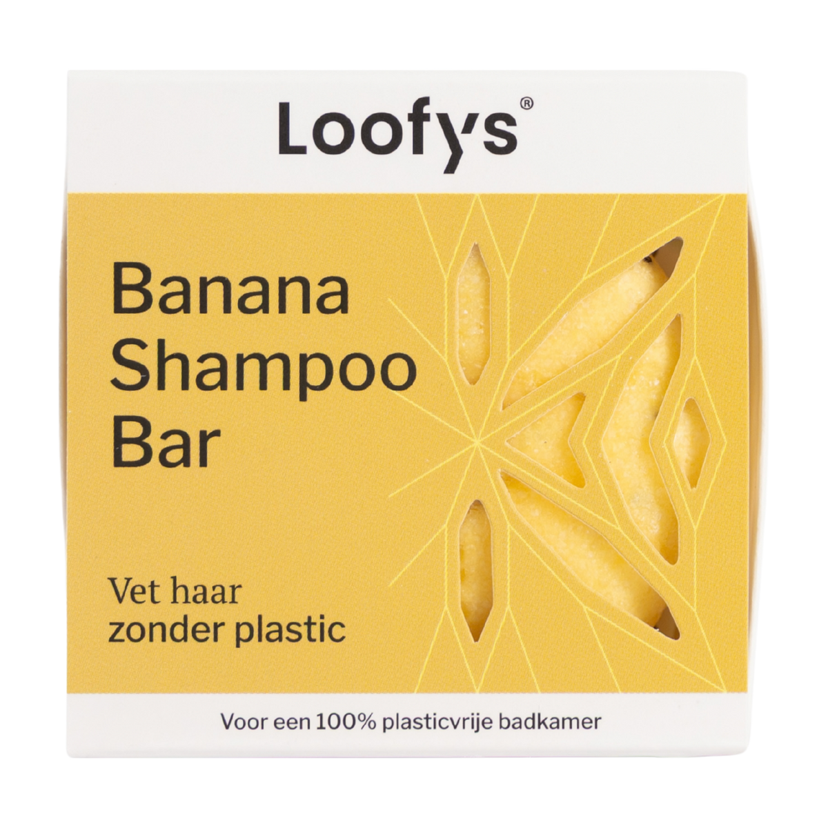 Loofys® Shampoo Bar Banana – voorkant van de verpakking