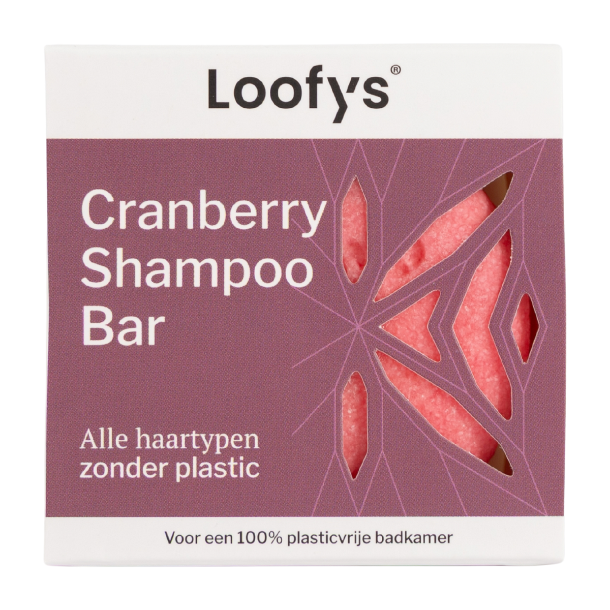 Loofys® Shampoo Bar Cranberry – voorkant van de verpakking