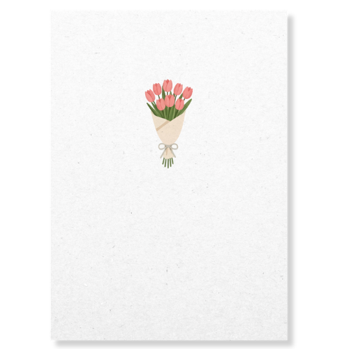 Loofys® wenskaart Tulpenboeket, duurzame cadeaukaart met bloemen