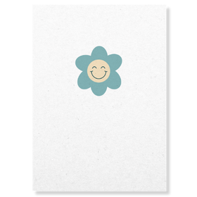Smiley Bloem wenskaart
