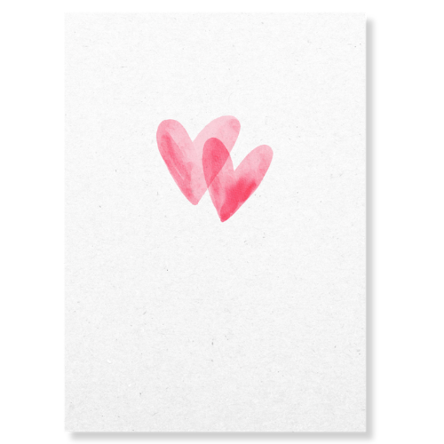 Loofys® wenskaart Twee Hartjes, duurzame cadeaukaart voor liefde en valentijn